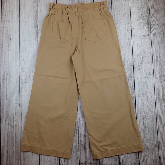 Kensie Jeans Womens 4/27 Wide Leg Paperbag Denim Cropped Pants - Picture 6 of 12